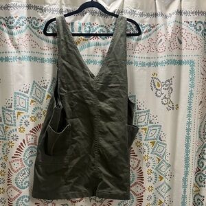 aerie denim skirtall in olive fun